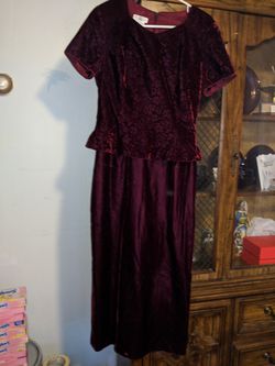 Talbots Velour Party Dress Size 10