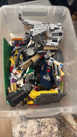 Bucket of random legos