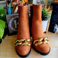 Chase + Chloe Sexy Chain Toed Boots