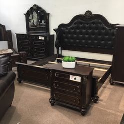 Six piece king bedroom set