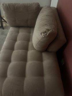 Tan Microfiber Chaise Lounge