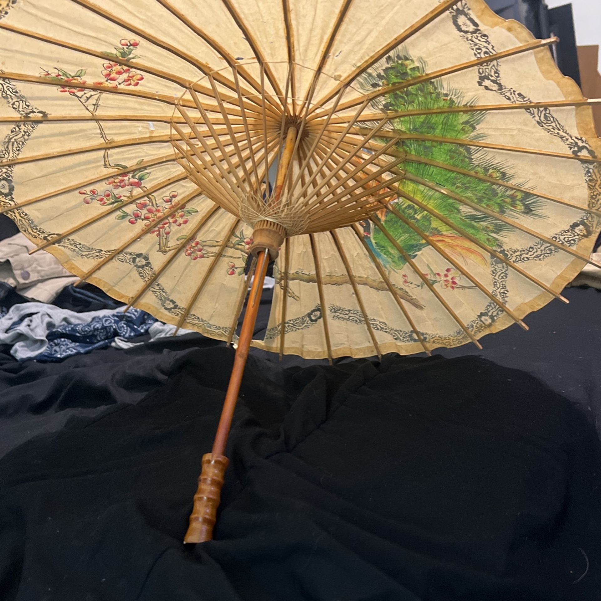 Asian Bamboo Rice Paper Parasol Umbrella