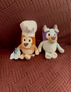 Bluey and Chef Bingo Stuffed Animal Plush Toy Lot