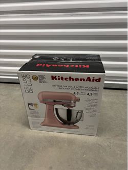 KitchenAid Deluxe Series 4.5 Quart Tilt-Head Stand Mixer with Stainless Bowl, Dried Rose, KSM97DR