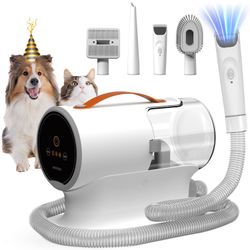 Pet grooming vacuum kit