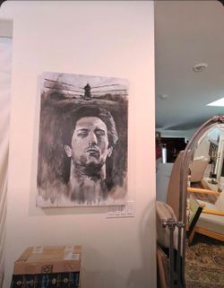 Raging bull painting