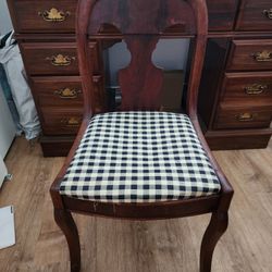 Pair of Sturdy Antique chairs $25 ea. 
Seat is 18" high
