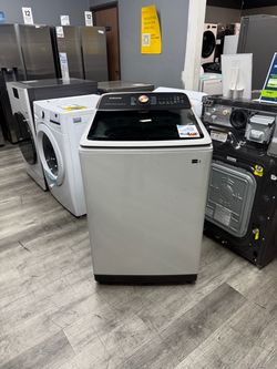 Samsung 5.5 Cu Ft Extra Large Capacity Smart Top Load Washer - Ivory ‼️