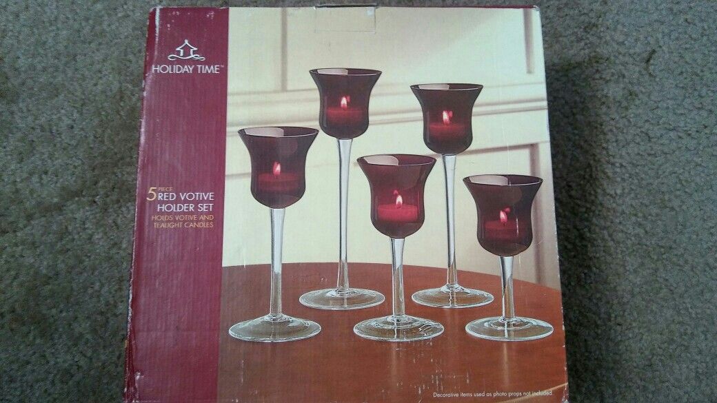 Glass Votive Candle Set