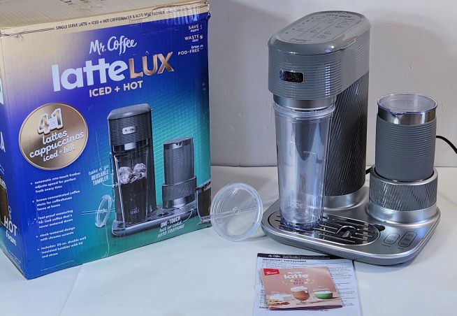  Mr. Coffee 4-in-1 Single-Serve Latte Lux, Iced, and Hot Coffee  Maker with Milk Frother,22 ounces: Home & Kitchen