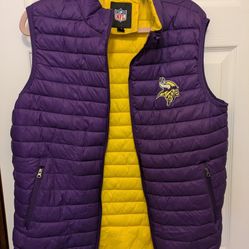 NFL Minnesota Vikings Lightweight Puffer Vest Men’s Size Large

