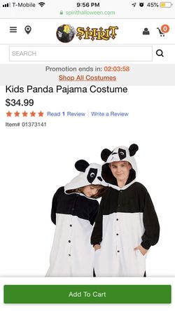 Panda onesie and panda head costume
