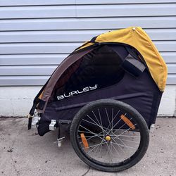 Burley bike trailer yellow and black