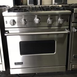 Viking 30”wide Gas Range Stove In Stainless Steel 