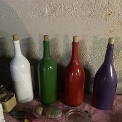 Beautiful Painted Bottles