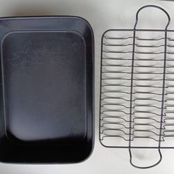 $5 Meatball Pan & Rack 3" H x 13" W x 10" D