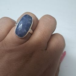 Sapphire 925 Silver  Ring  💍  7.5