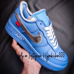 NIKE X OFF-WHITE Air Force 1 Low mca Sneakers in Blue