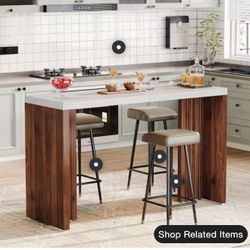 63" Console Table with 2 Drawers, Farmhouse Entryway Table , Brown P-11