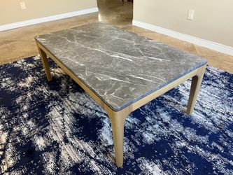 Beautiful Brand New Solid Coffee Table with Faux Stone Top