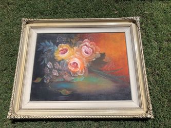 Rose Painting and Frame