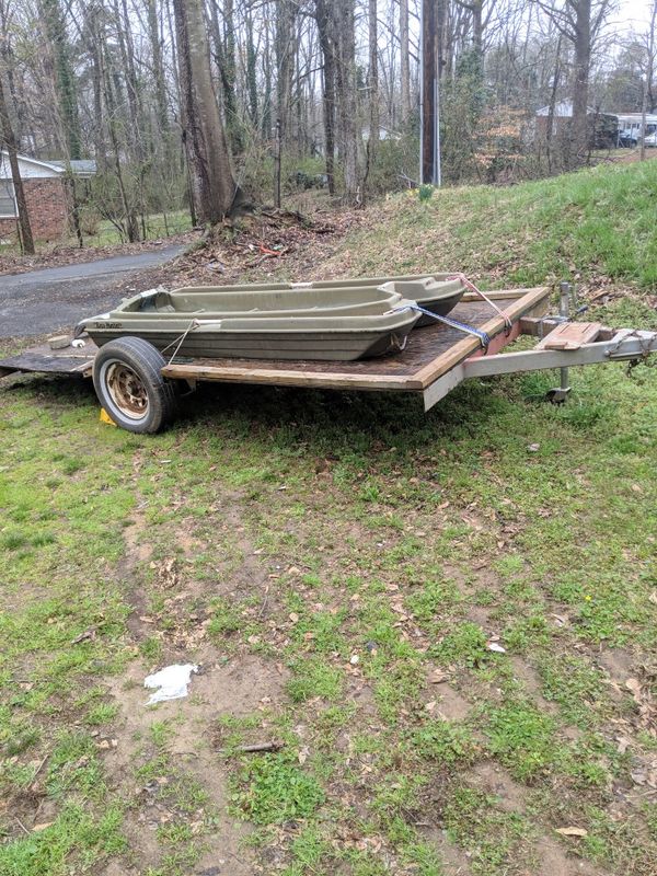 Utility trailer and boat (needs tlc) for Sale in ...