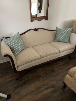 Vintage sofa and 2 Wingback Chairs