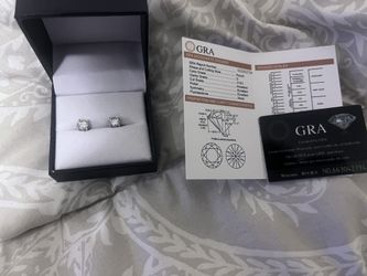 Moissanite Round Cut Earrings