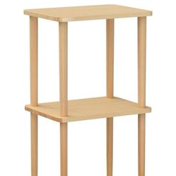 a Solid Wood 2-Tier End Table Side 