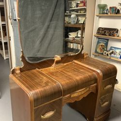 Antique Art Deco Waterfall Vanity