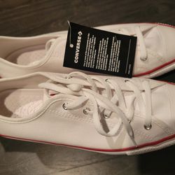 Women's White/Red/Blue Converse size 9- NEW