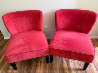 Velvet Upholstered chairs (World Market)