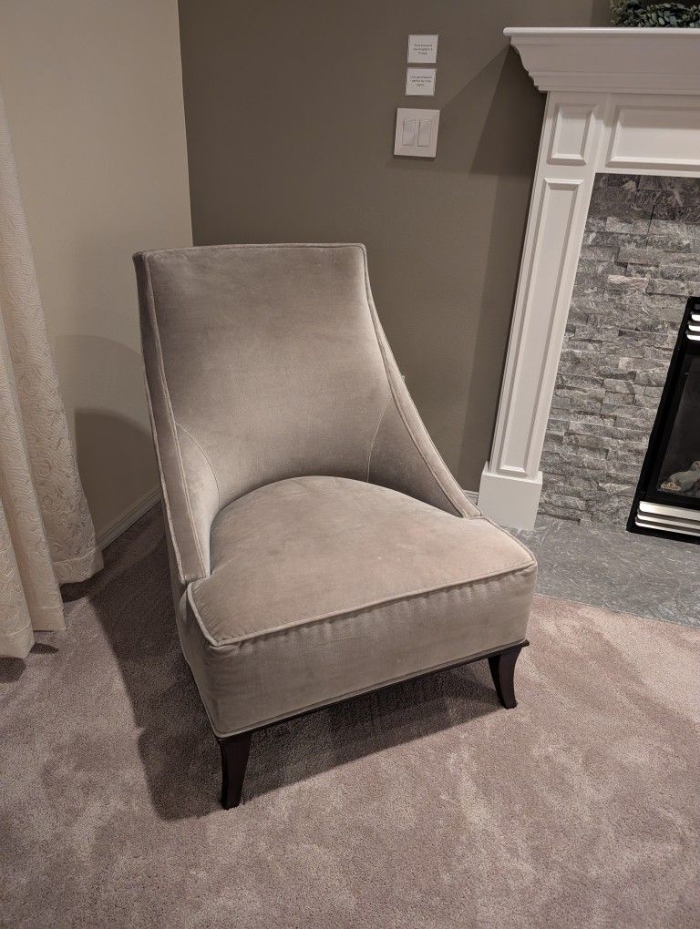 Crate And Barrel Grey & Silver Seat Sofa