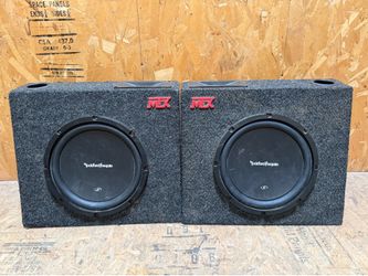 2 Pre Owned Rockford Fosgate Prime R1S4-10 R1 10-Inch 150 Watt Subwoofers 4 OHM both come with their individual box  Subwoofers are in great condition