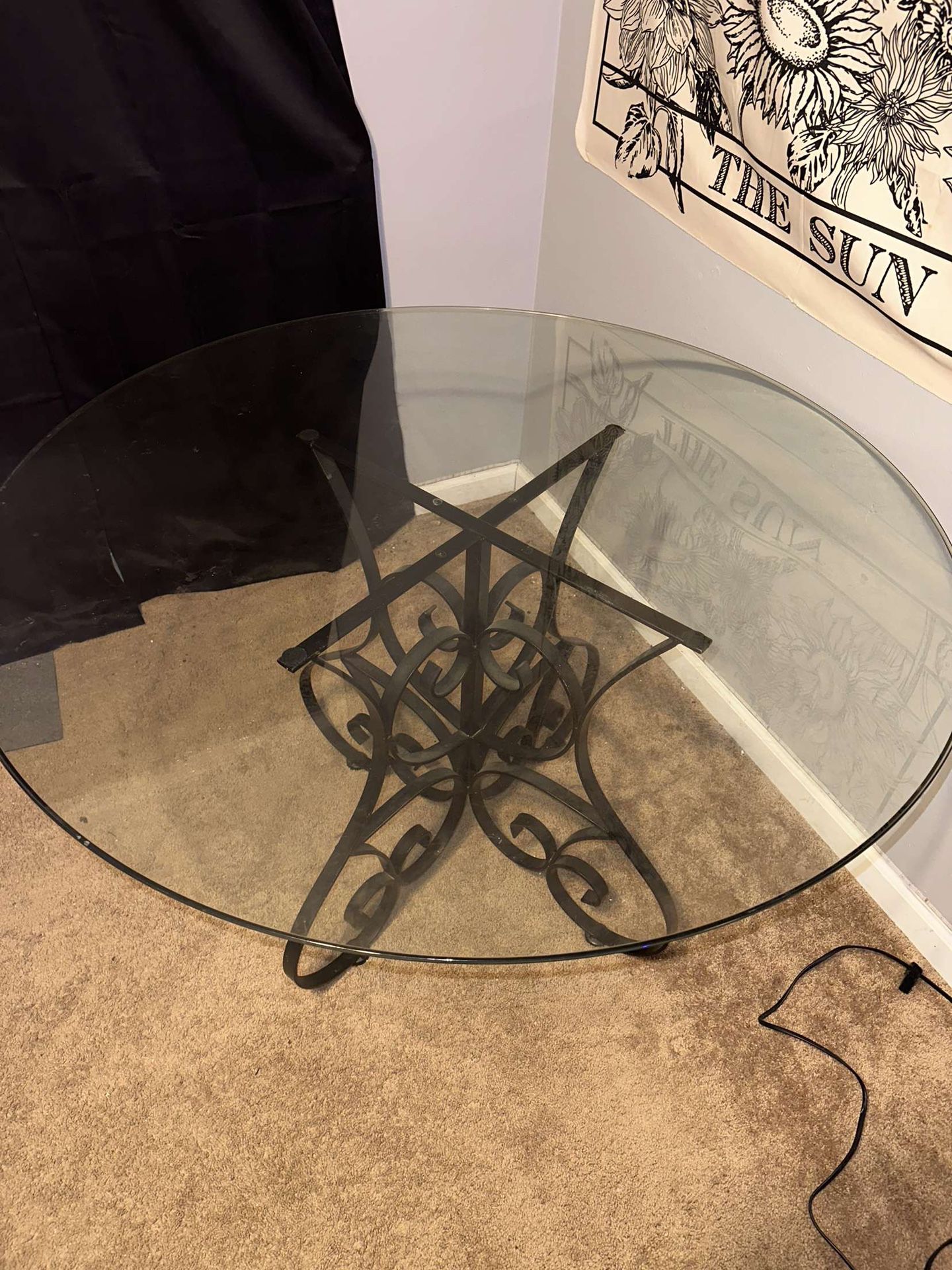 Round Glass Table 