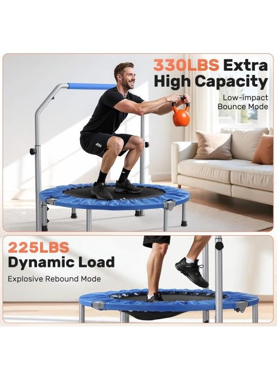 BCAN 40/48 Foldable Mini Trampoline Max Load 330lbs/440lbs