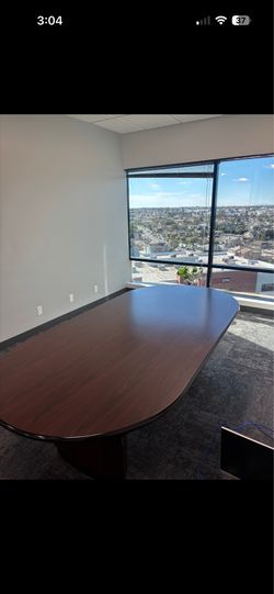 8ft Mahogany Racetrack Conference Table - Great Condition