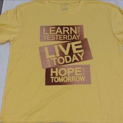 SHEIN Yellow Graphic T-Shirt Size L