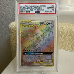 2019 POKEMON SECRET SUN & MOON FULL ART/MOLTRES & ZAPDOS & ARTICUNO GX PSA 10