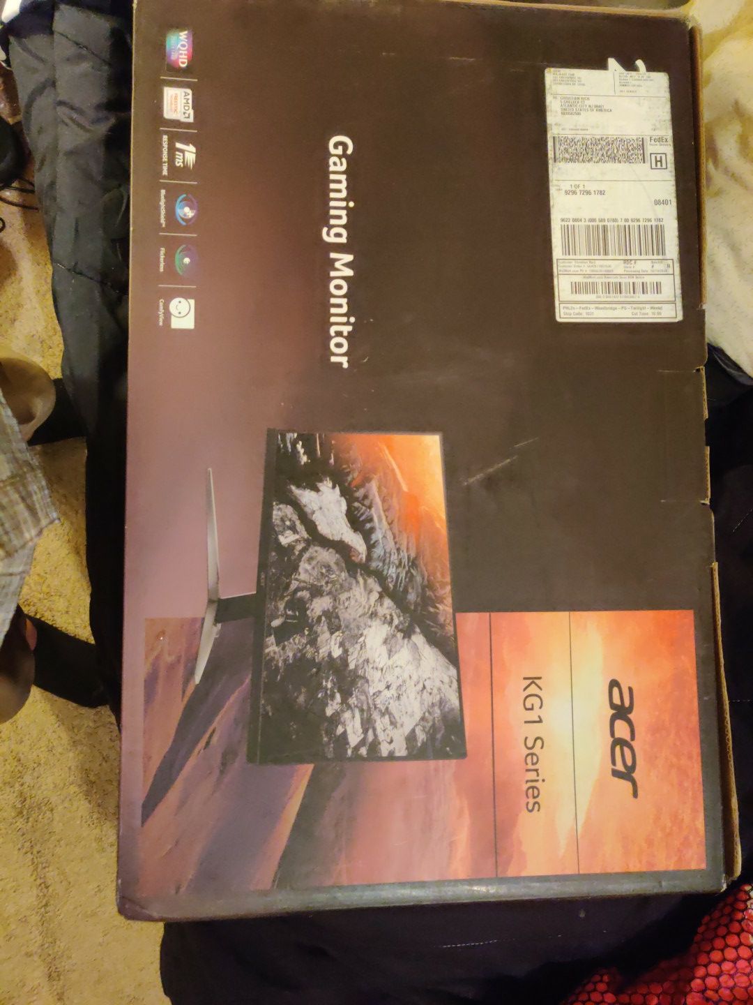 Acer 27 in gaming monitor does not include shipping
