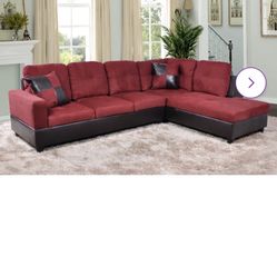 Red & Black Sectional