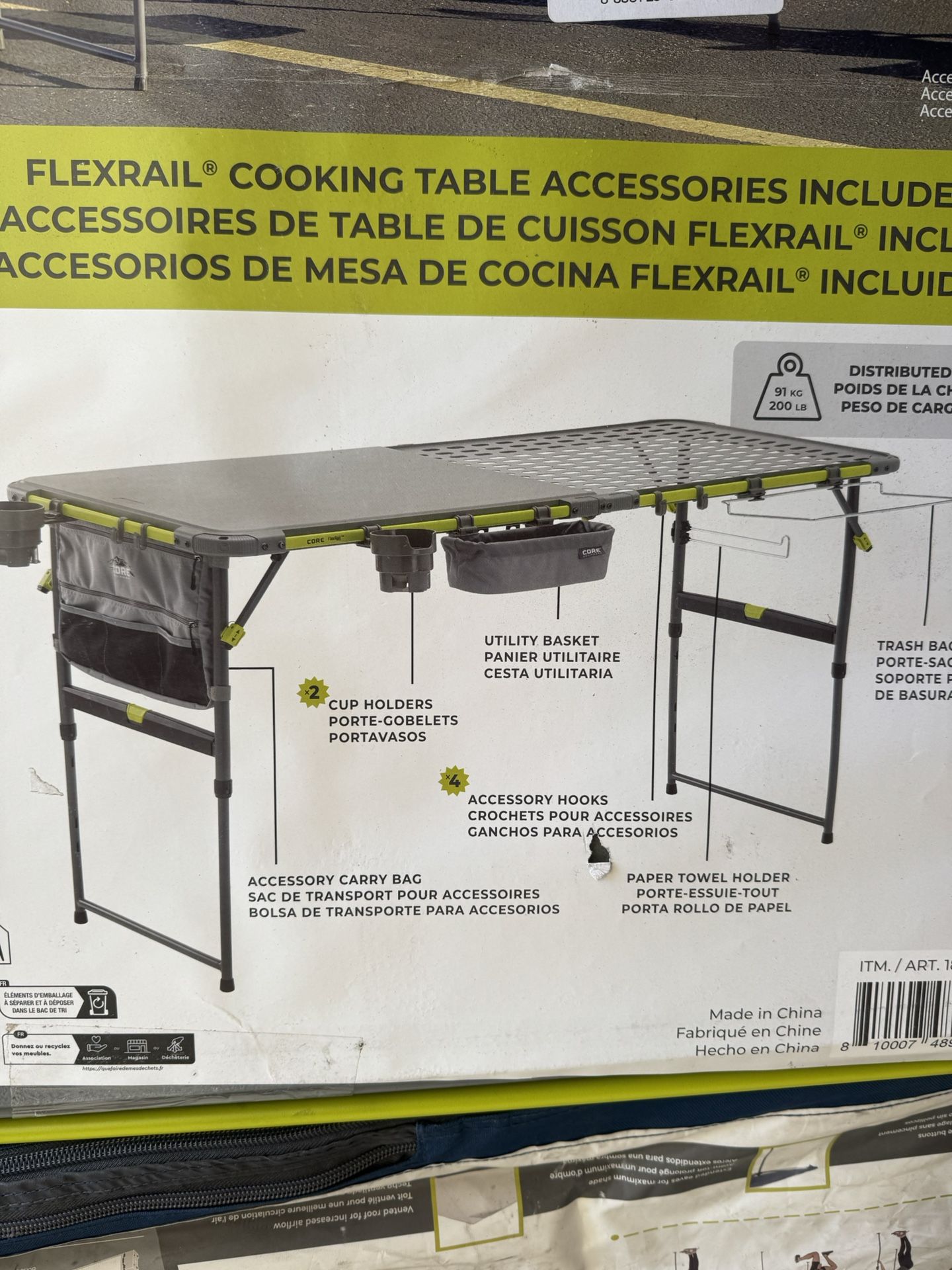 flex rail Brand New CORE 5 Foot FlexRail Cook Table, folds in half ,camping table from costco Pick up in west covina The CORE 5 Foot FlexRail Table