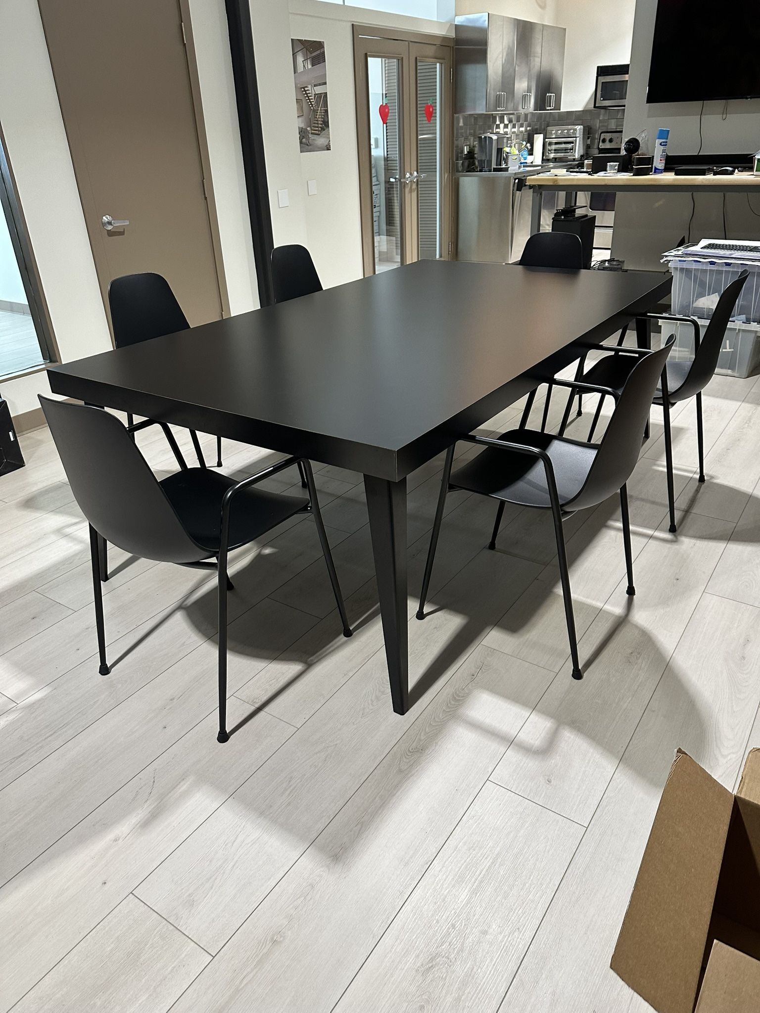 Modern Black Dining / Conference Table