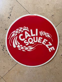 Cali Squeeze Tin Tacker Metal Sign