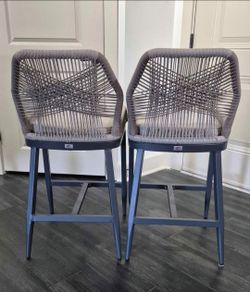Rattan Wicker Barstools with back