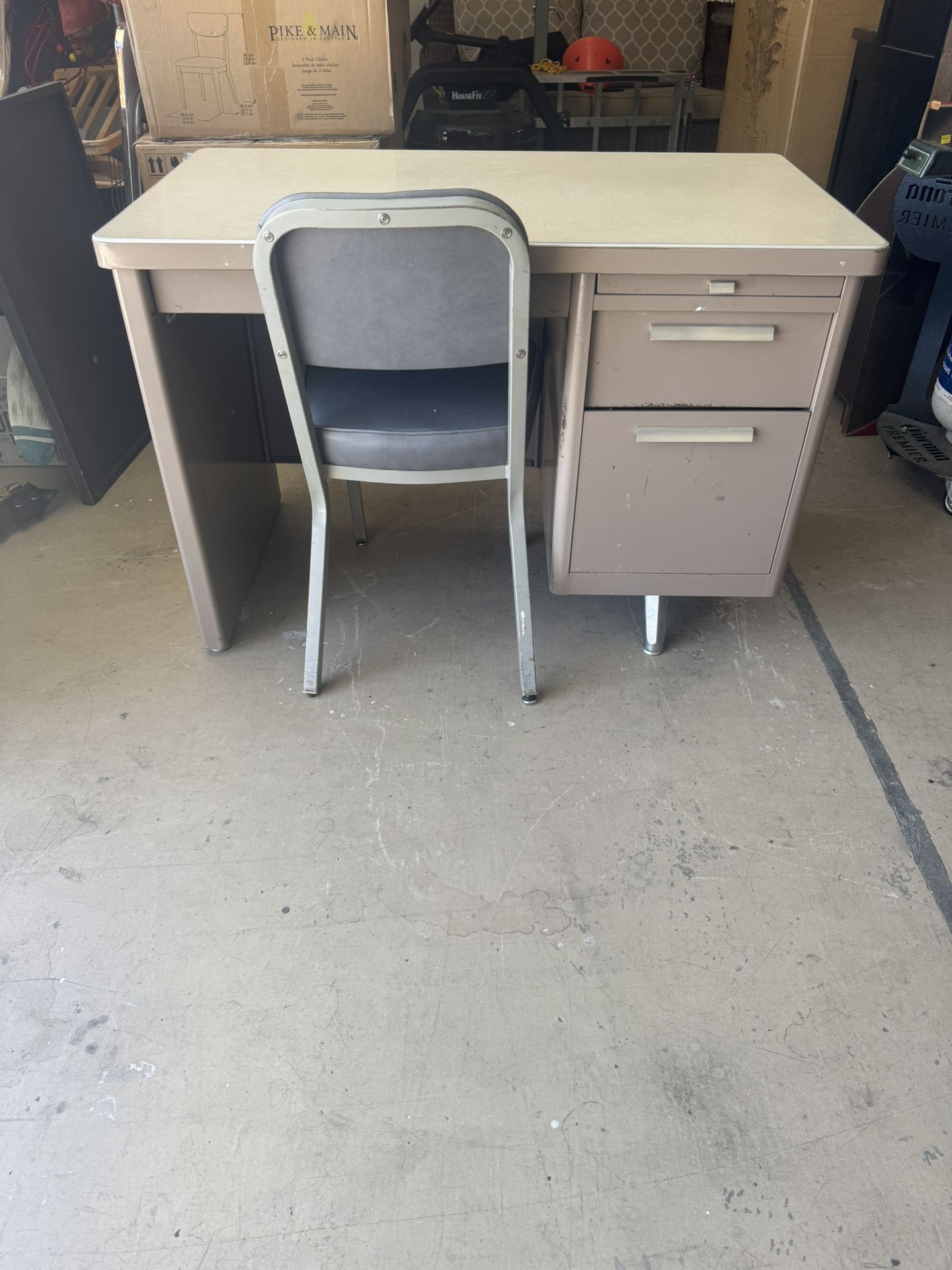 Steelcase Vintage Tanker Desk And Chair