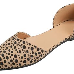 Wedge Sandals for Women – Comfortable Closed Toe Platform Sandals with Leopard Pattern Design and Anti-Slip Sole
