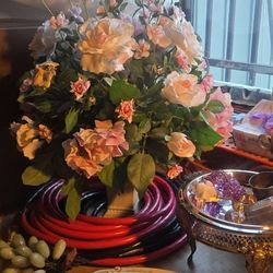 Pink Artificial Flowers Display 