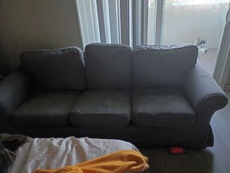 Gray Fabric 3-Seat Sofa