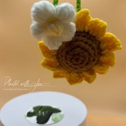 Plantd Sunflower for my Rear  View Mirror 